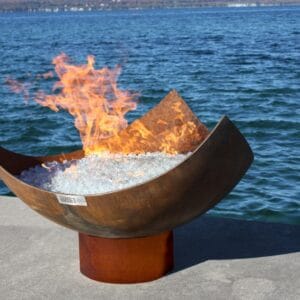 The King Isosceles Sculptural Firepit