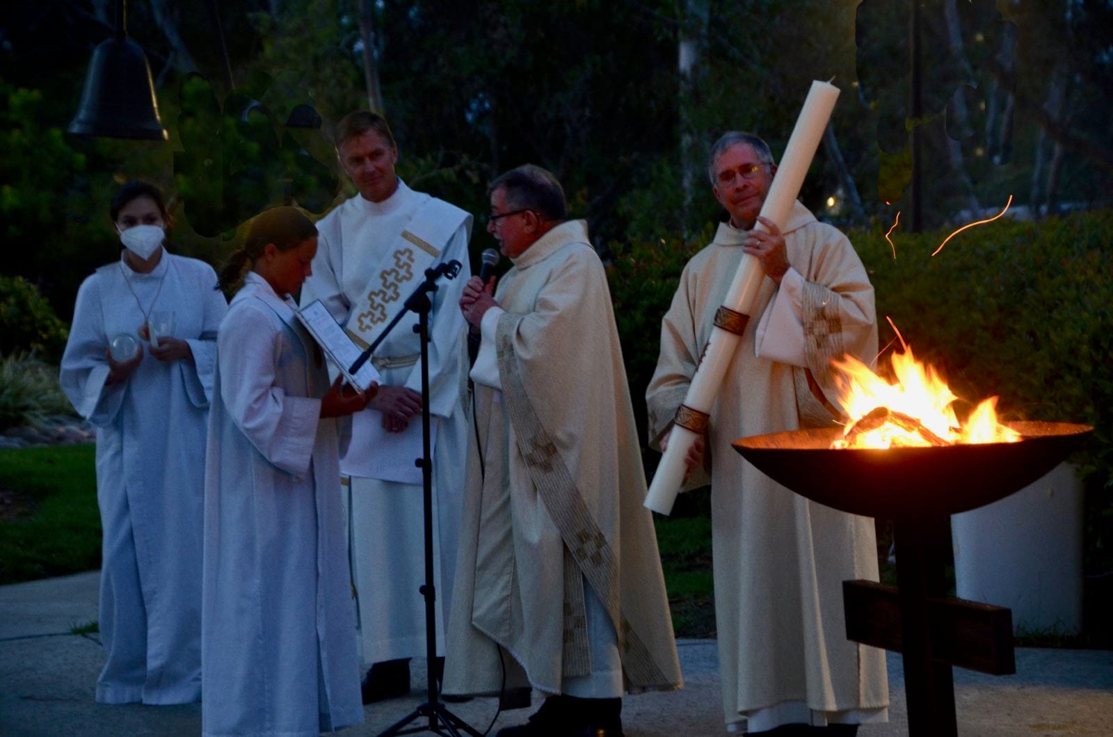 Custom Easter Brazier for St James and St Leo in Solana Beach, CA Custom Easter Brazier for St James and St Leo in Solana Beach, CA