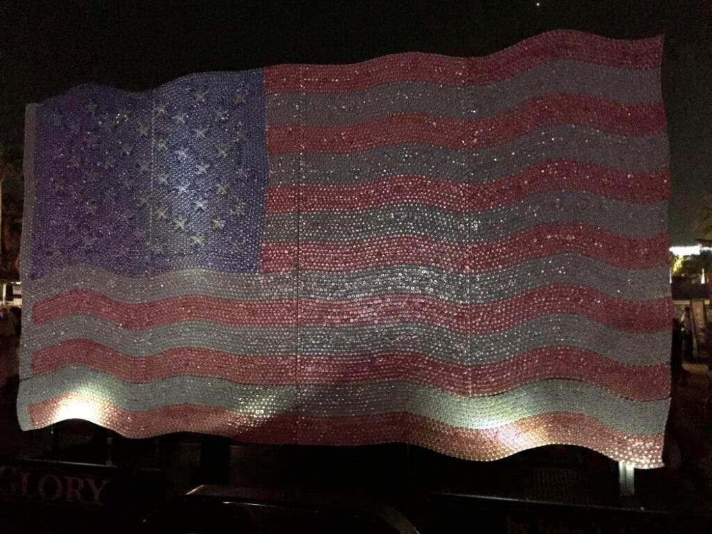 Old Glory at night