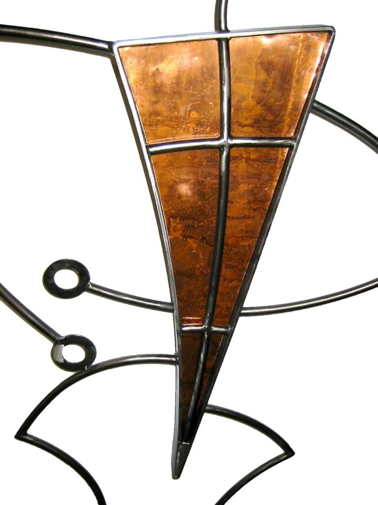 Akimbo, 2003 Steel, Granite and Copper Sculpture