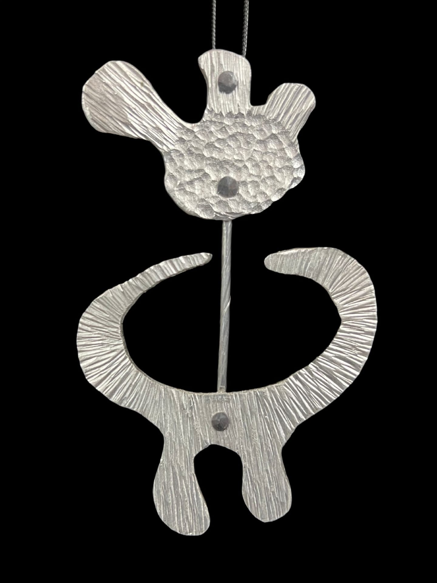 Self Embrace— Cold Forged Aluminum Pendant