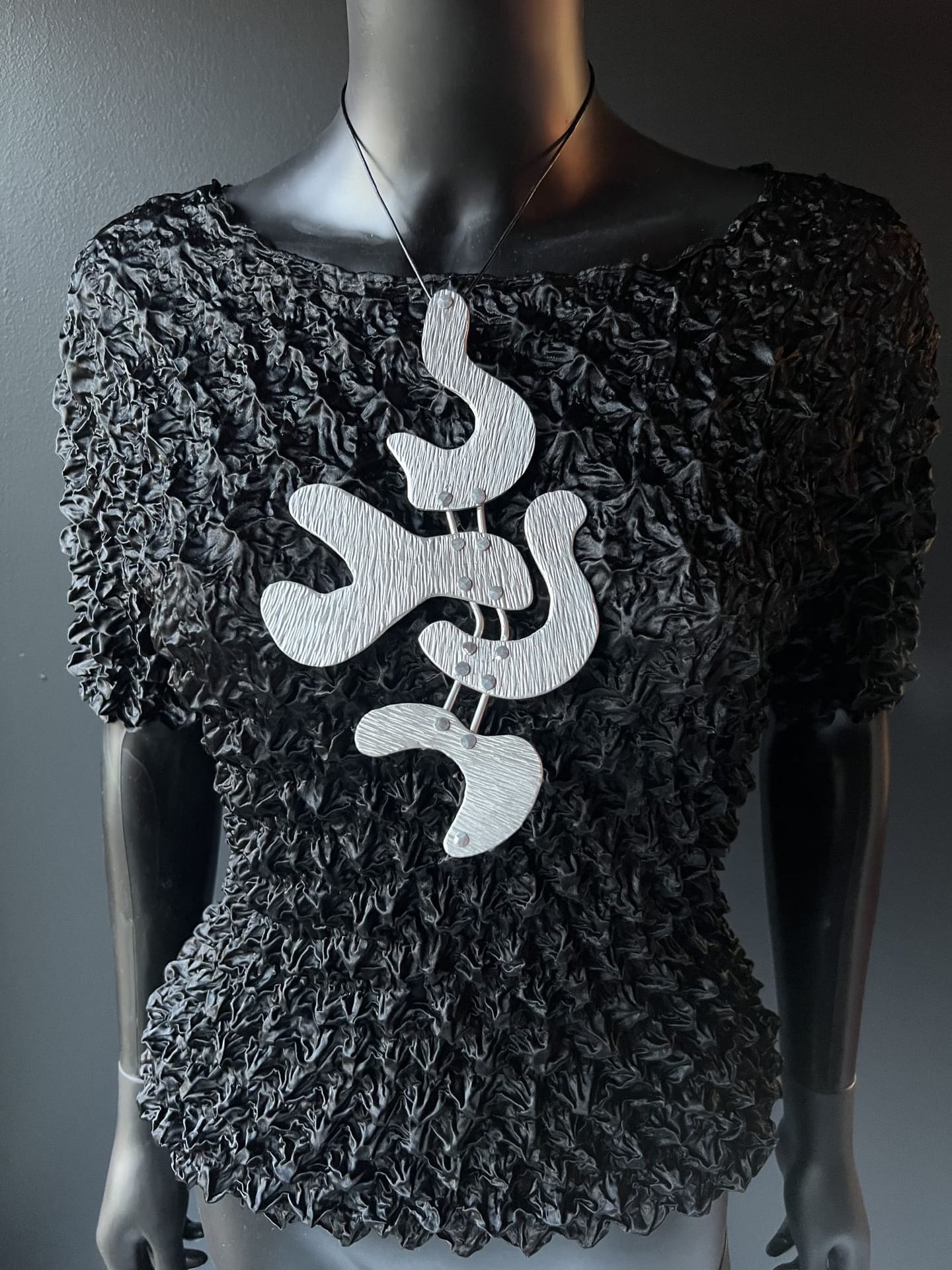 Musical Score— Cold Forged Aluminum Pendant (Reversible)