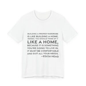 'Building a proper wardrobe is like building a home. Indeed, you should think of it like a home, because it is something you're going to live in. It must be comfortable and suit all your needs.'